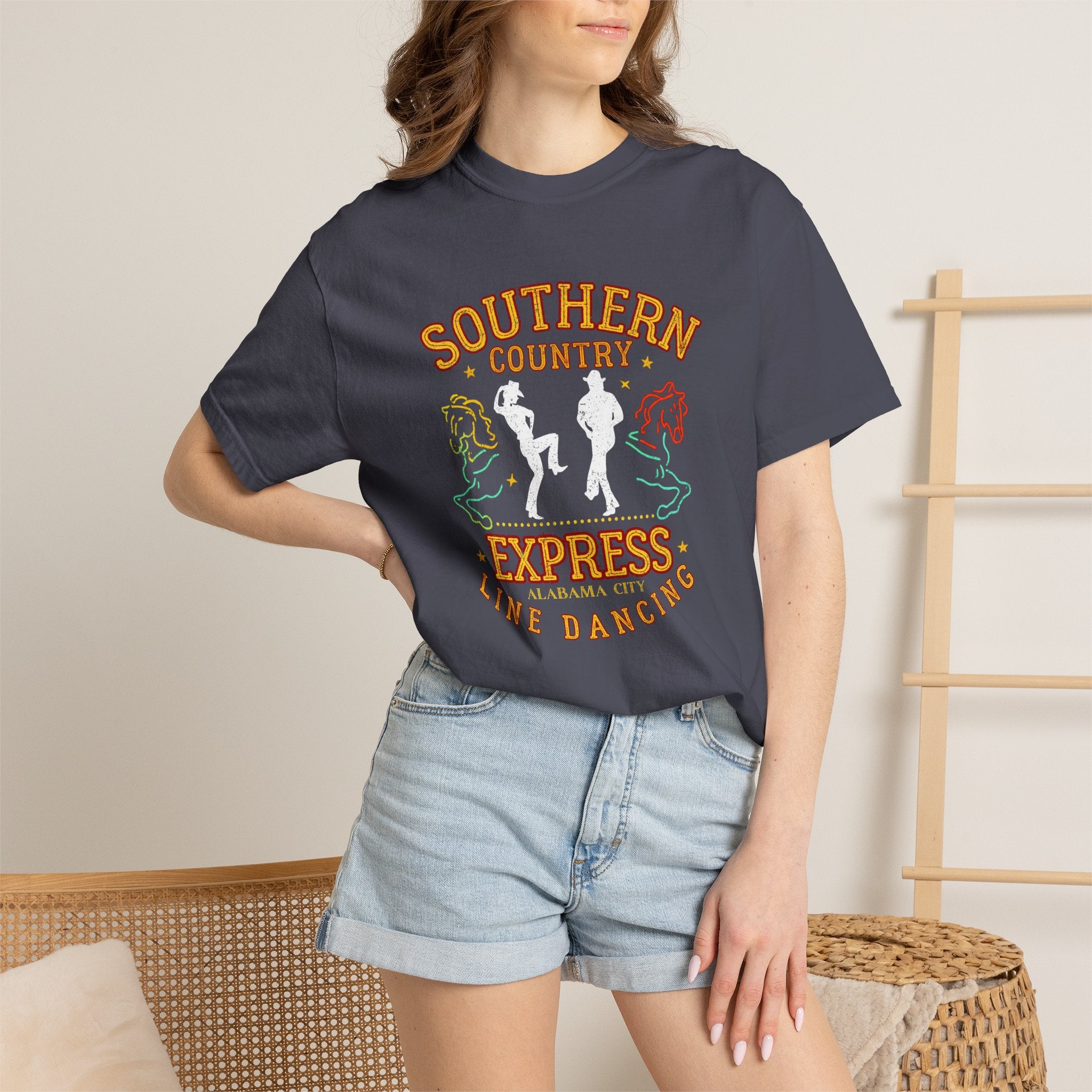 Southern Country Express Line Dancing Club — Alabama City Vintage 90s Country Tee