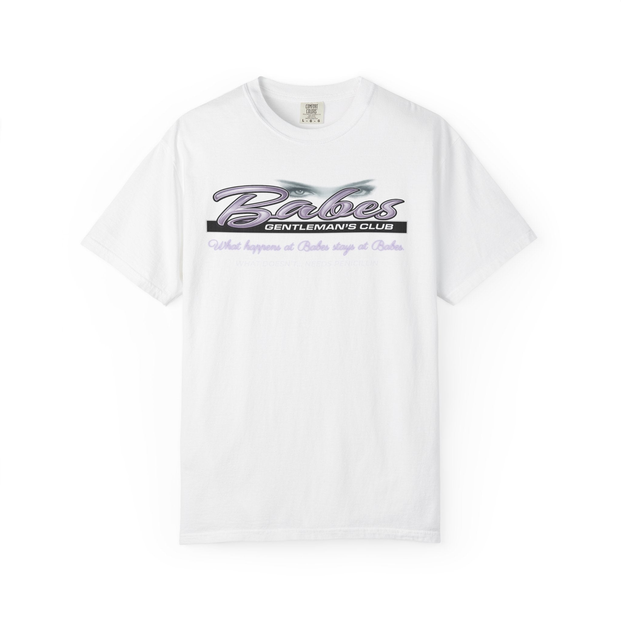 Babes Gentleman's Club T-shirt | Retro Script Logo, Club Graphic