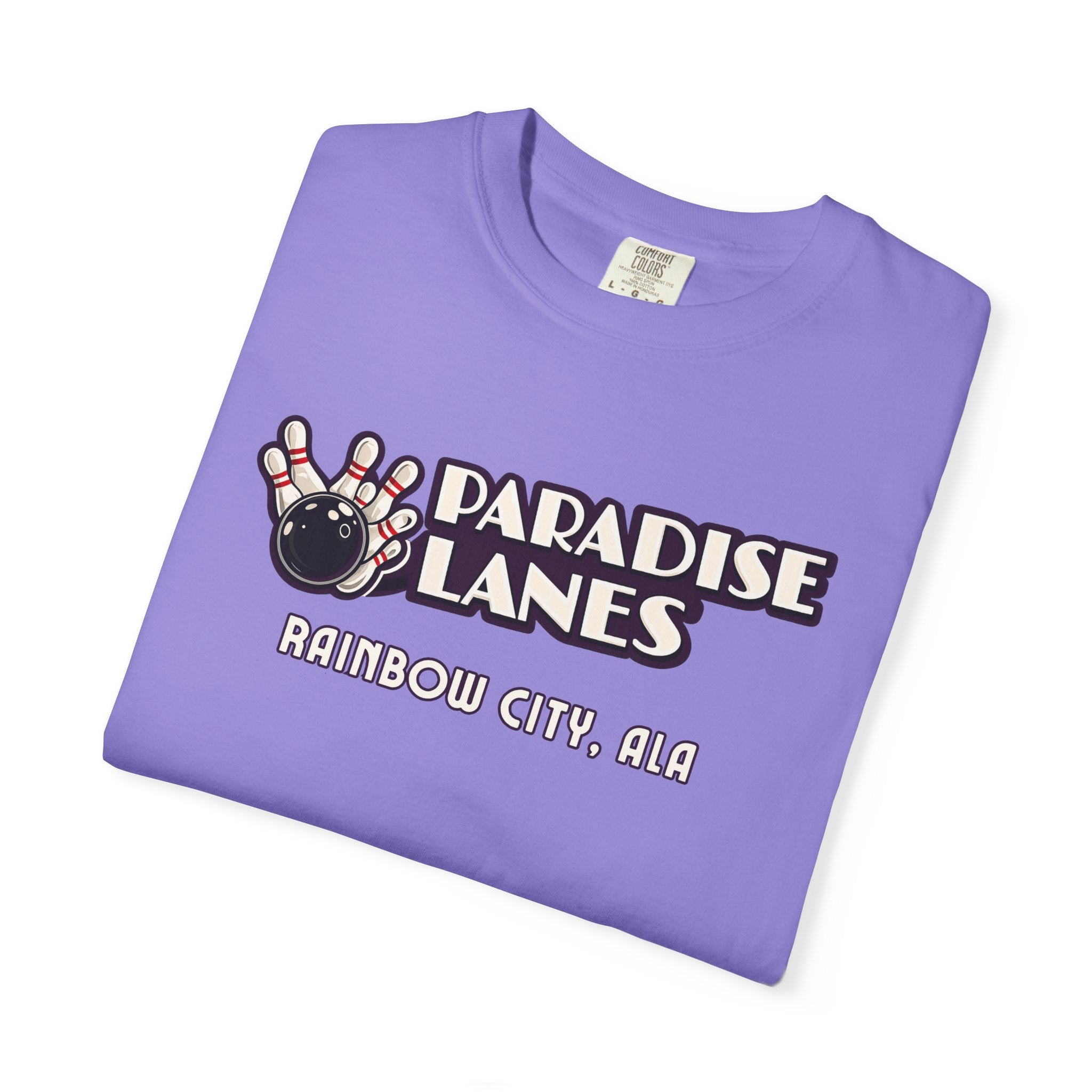 Paradise Lanes — Rainbow City, Ala. — Vintage Bowling Tee