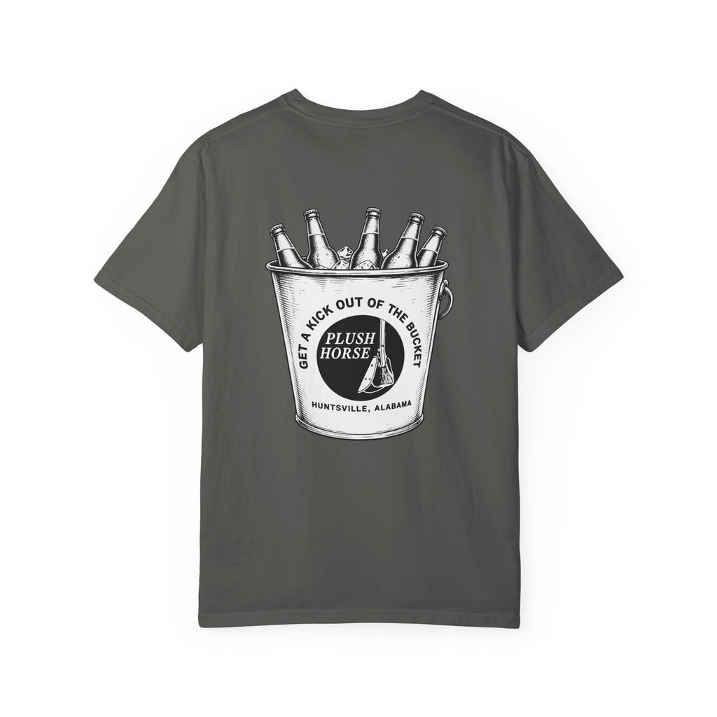 Plush Horse Bucket Logo T-Shirt — Huntsville, AL Vintage Beer Tee