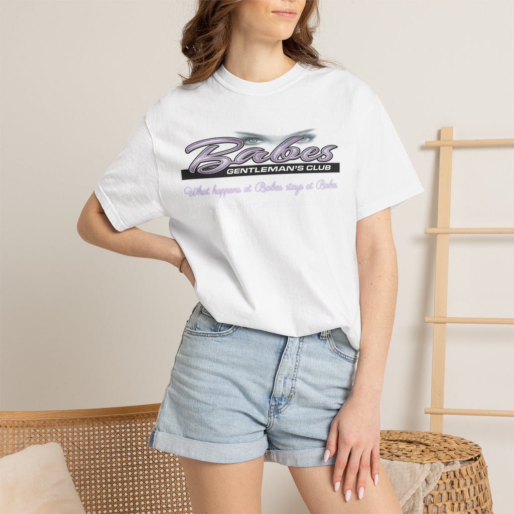 Babes Gentleman's Club T-shirt | Retro Script Logo, Club Graphic