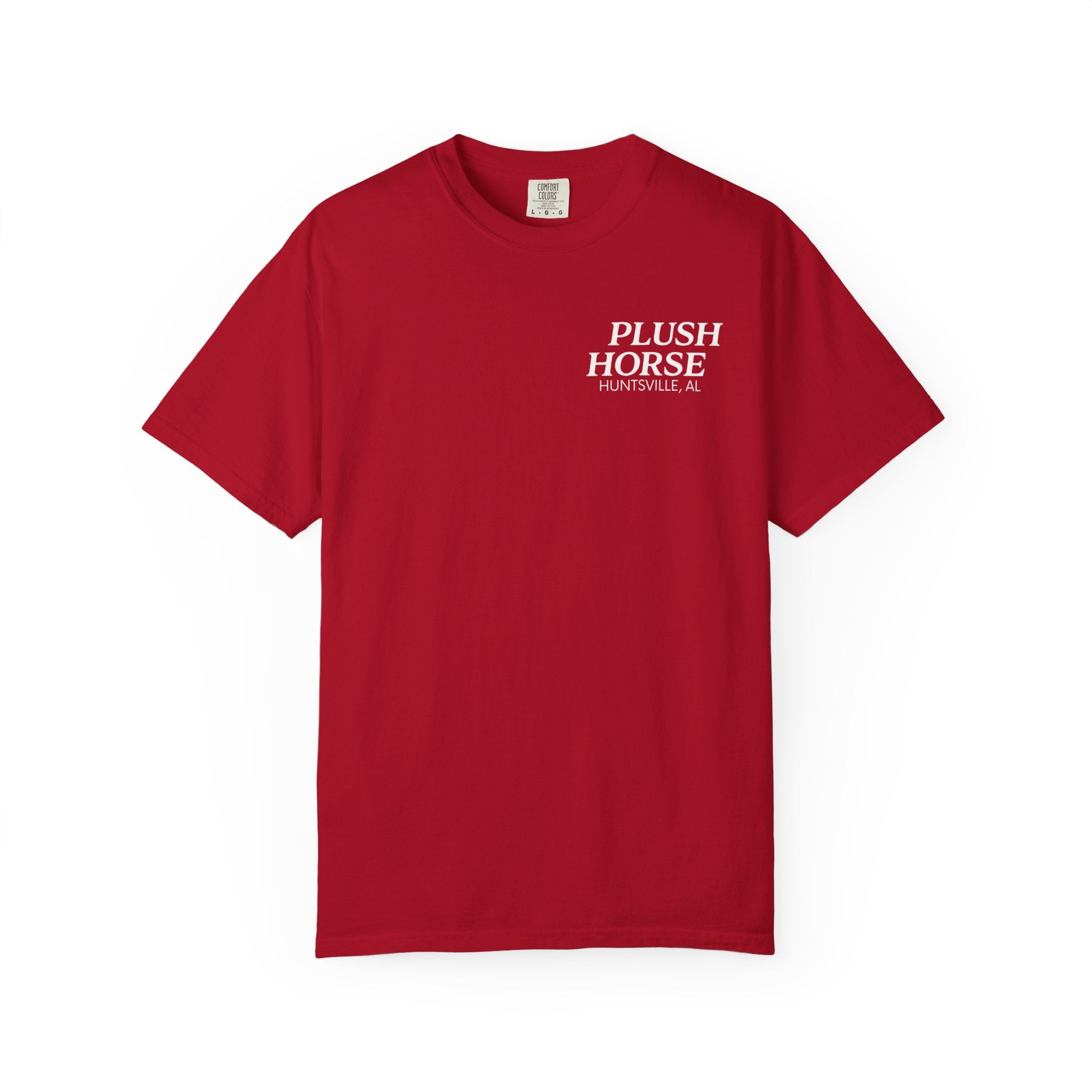 Plush Horse Bucket Logo T-Shirt — Huntsville, AL Vintage Beer Tee