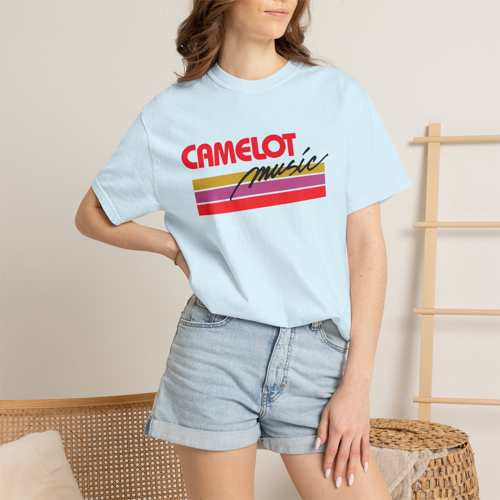 Camelot Music Retro Logo T-Shirt | 80s Mall Music Store Nostalgia Tee
