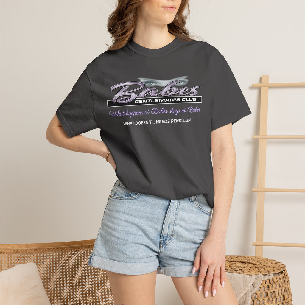 Babes Gentleman's Club T-shirt | Retro Script Logo, Club Graphic