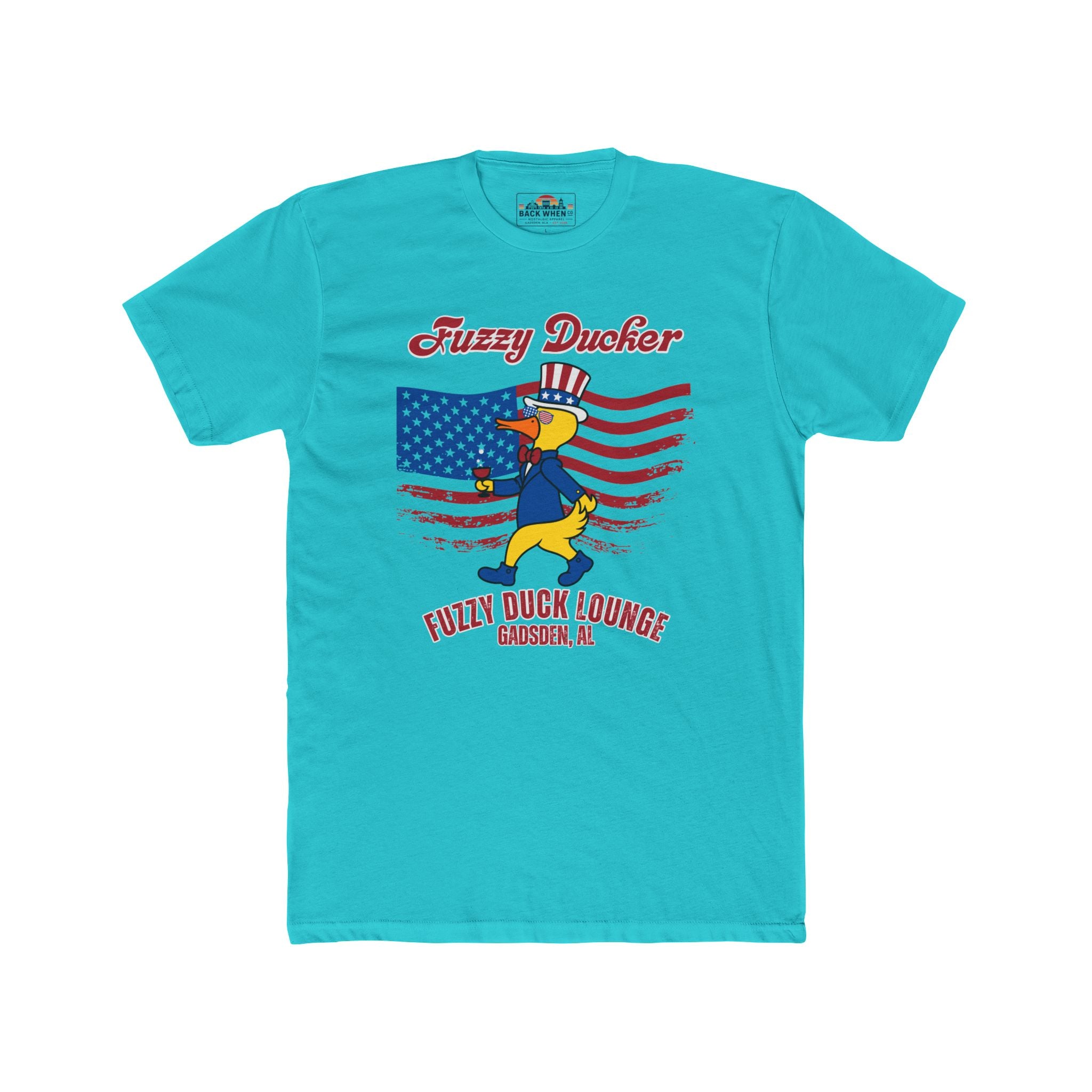 Fuzzy Ducker American Flag Tee — Fuzzy Duck Lounge, Gadsden AL