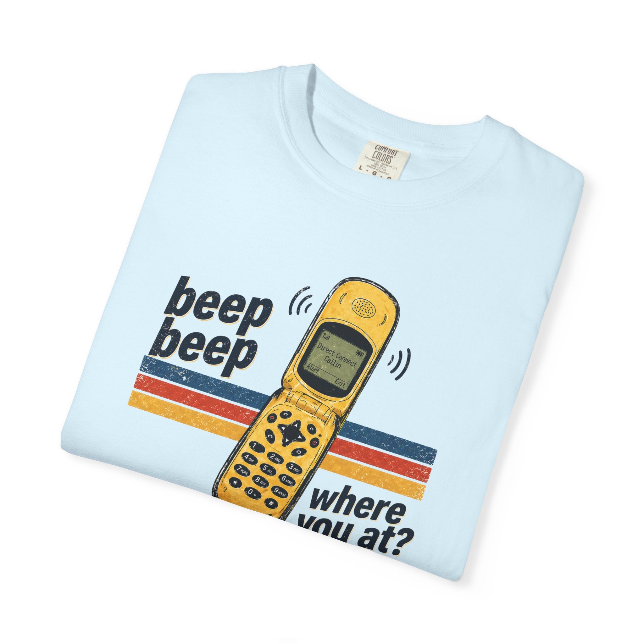 90s Chirp Phone Retro Tee – Beep Beep Where You At? Vintage Walkie Talkie Style Shirt