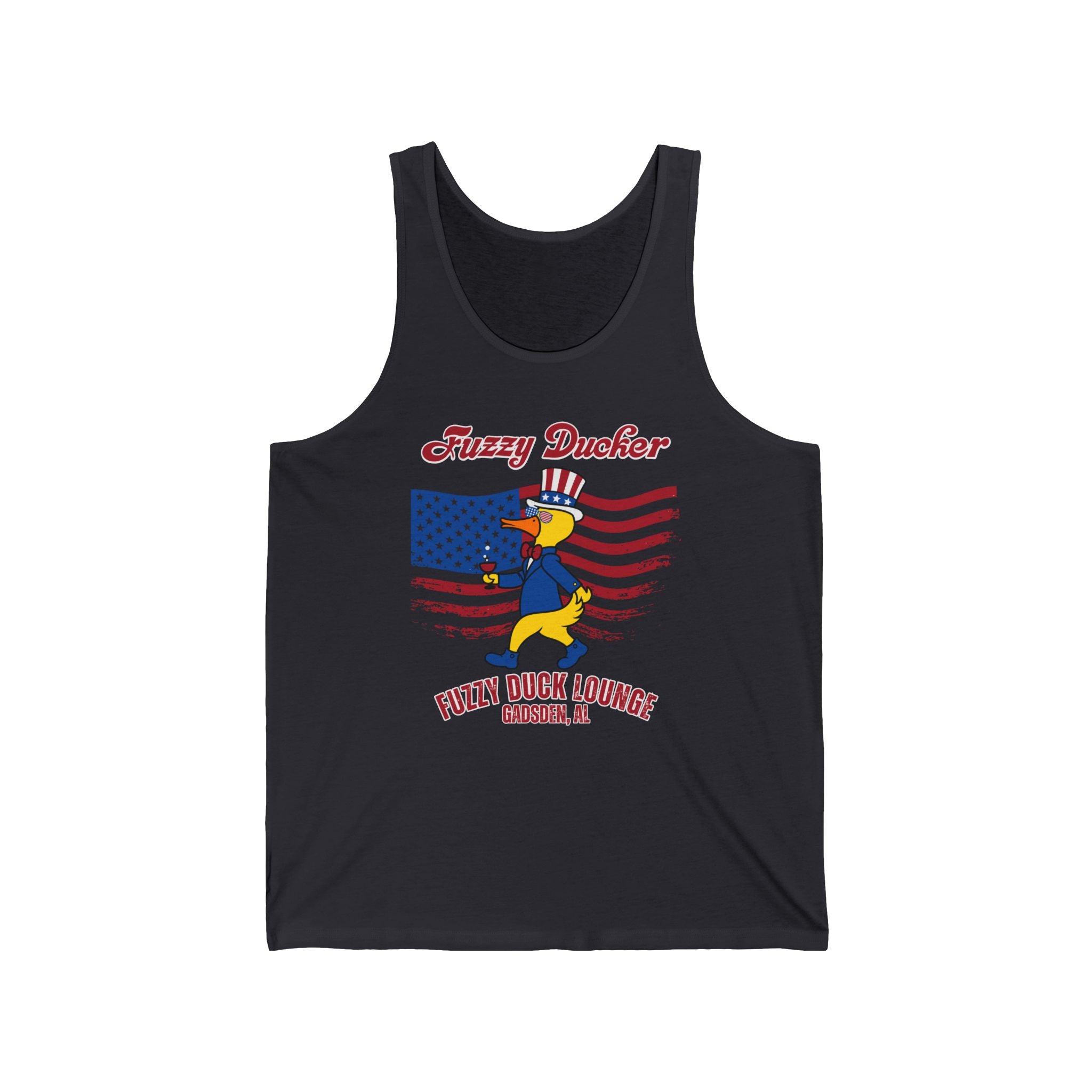 Fuzzy Ducker American Flag Tank — Tank Top