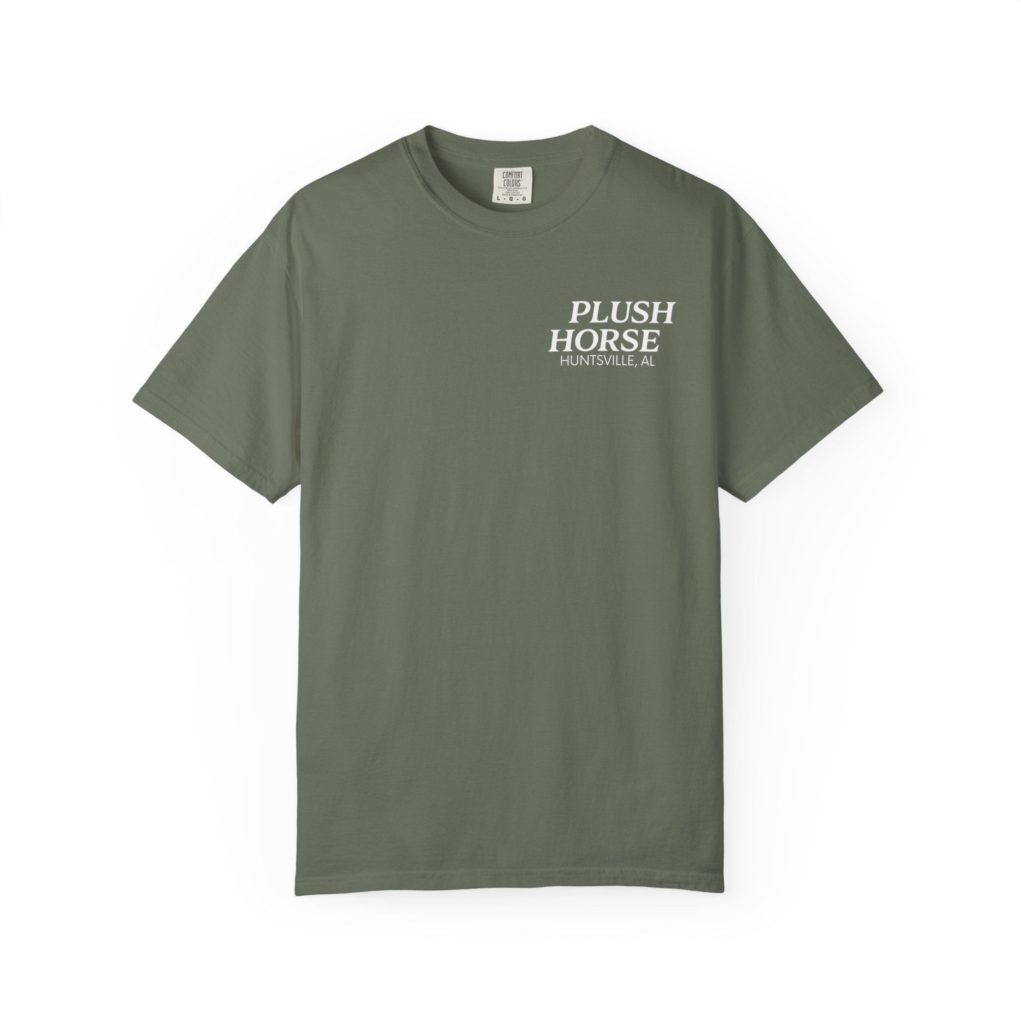 Plush Horse Bucket Logo T-Shirt — Huntsville, AL Vintage Beer Tee