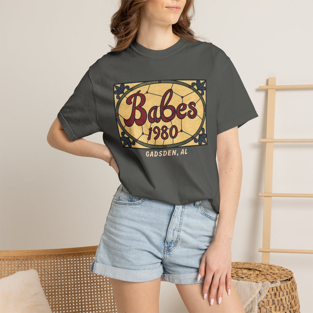 T-Shirt — Babes 1980 Gadsden, AL Vintage Sign Graphic