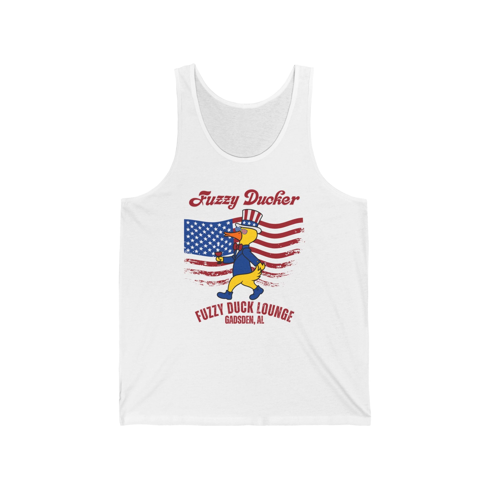 Fuzzy Ducker American Flag Tank — Tank Top