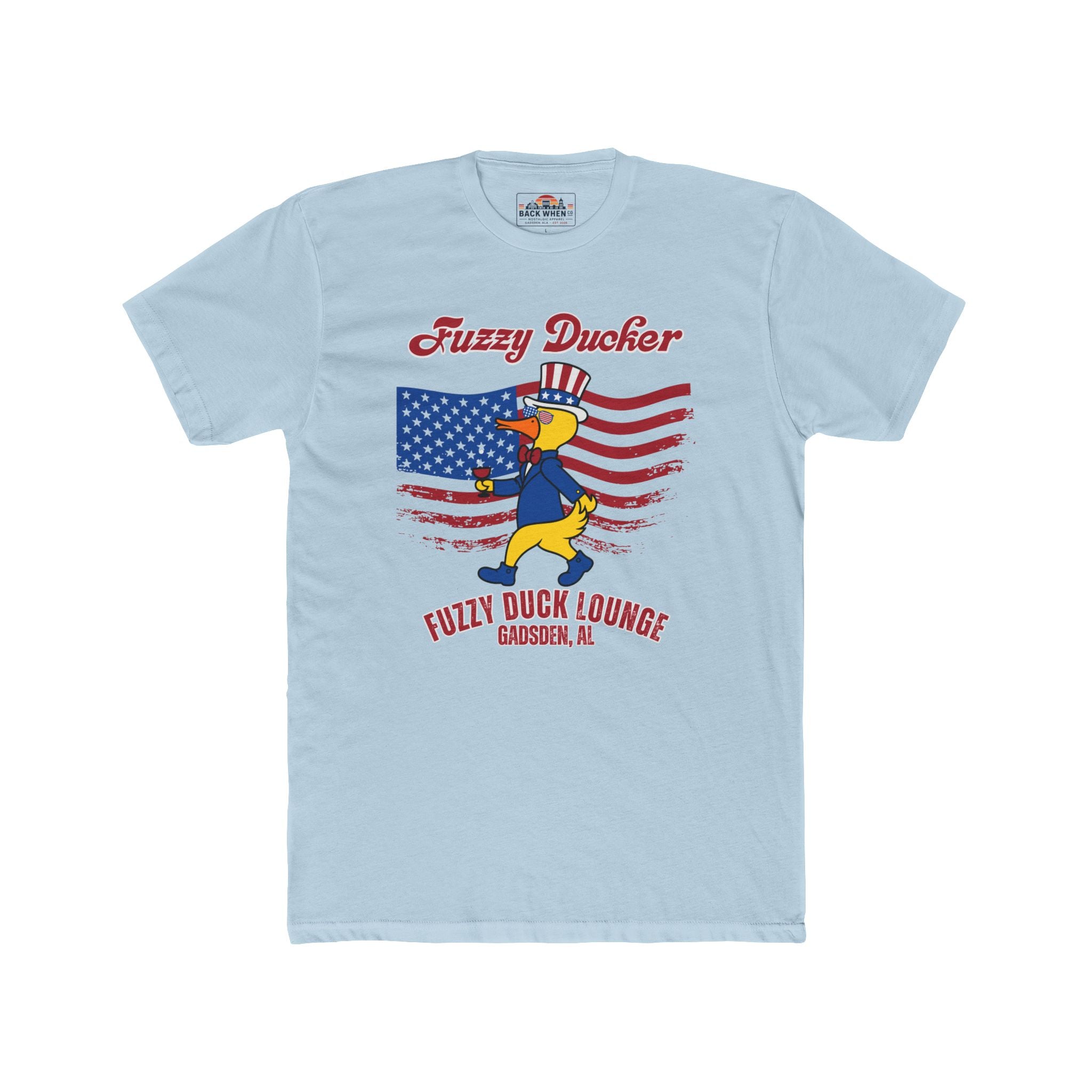 Fuzzy Ducker American Flag Tee — Fuzzy Duck Lounge, Gadsden AL