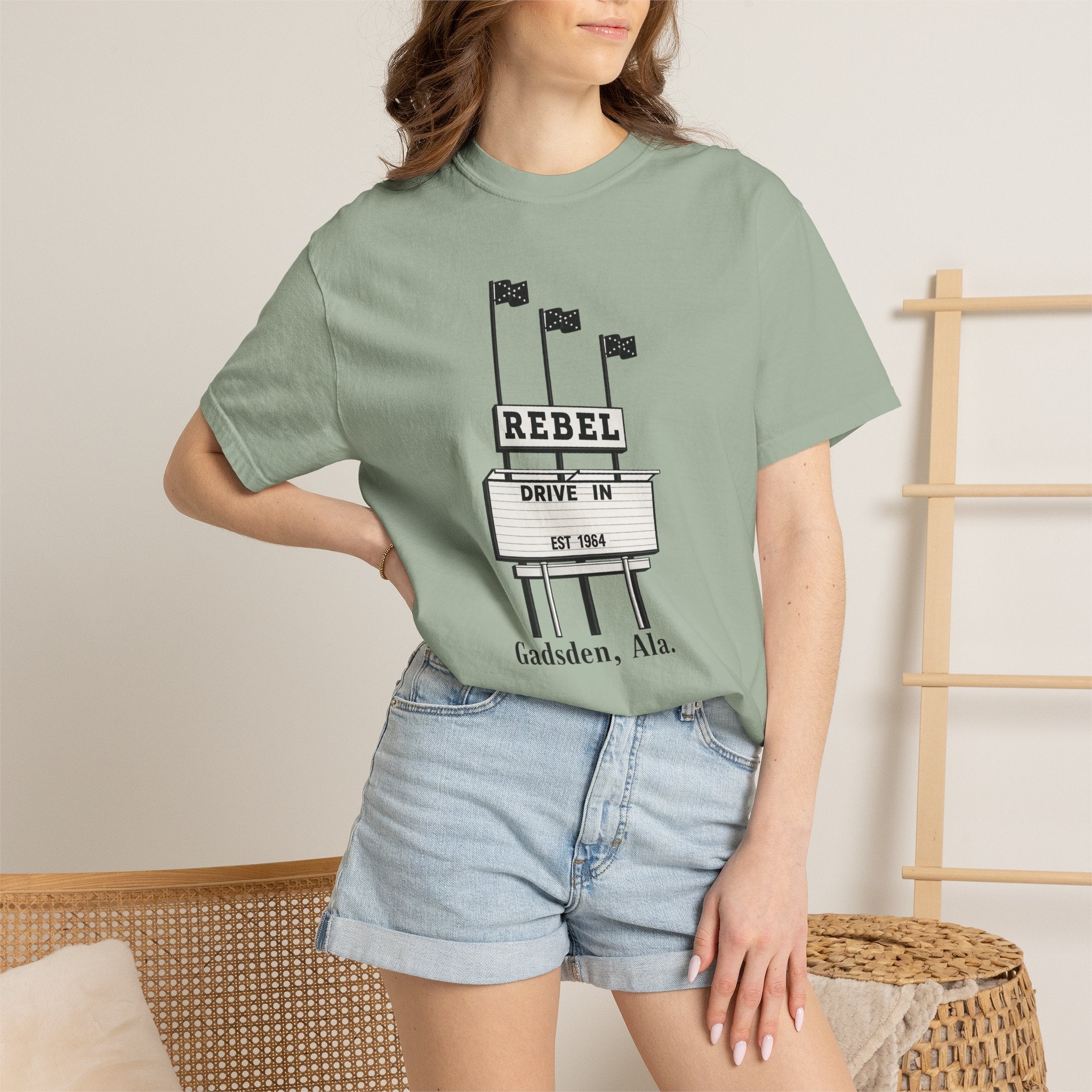 Rebel Drive-In Sign T-Shirt | Gadsden, Ala. vintage marquee design