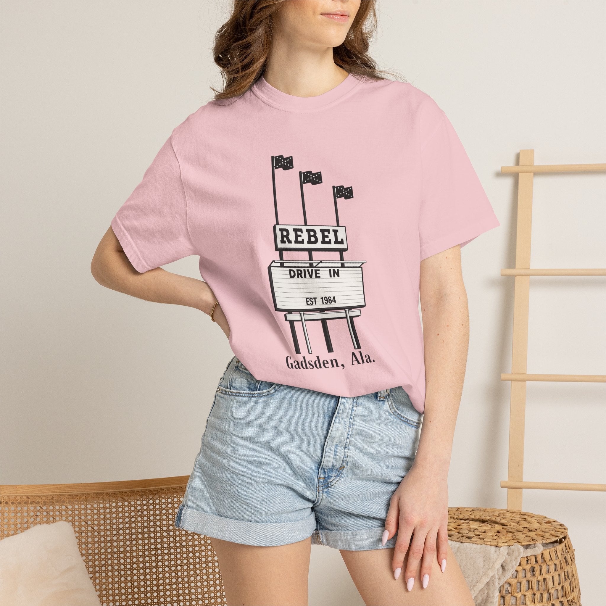 Rebel Drive-In Sign T-Shirt | Gadsden, Ala. vintage marquee design
