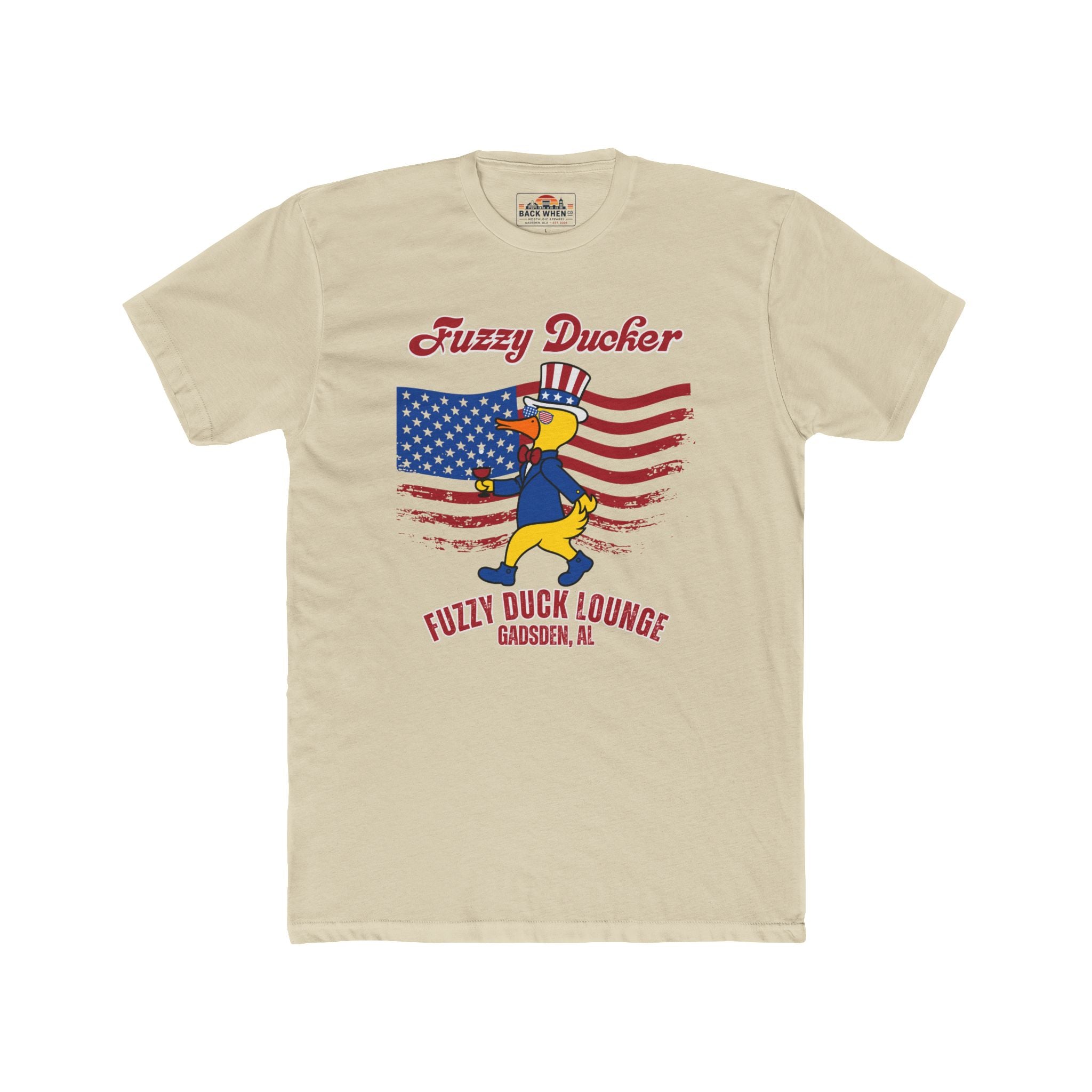 Fuzzy Ducker American Flag Tee — Fuzzy Duck Lounge, Gadsden AL