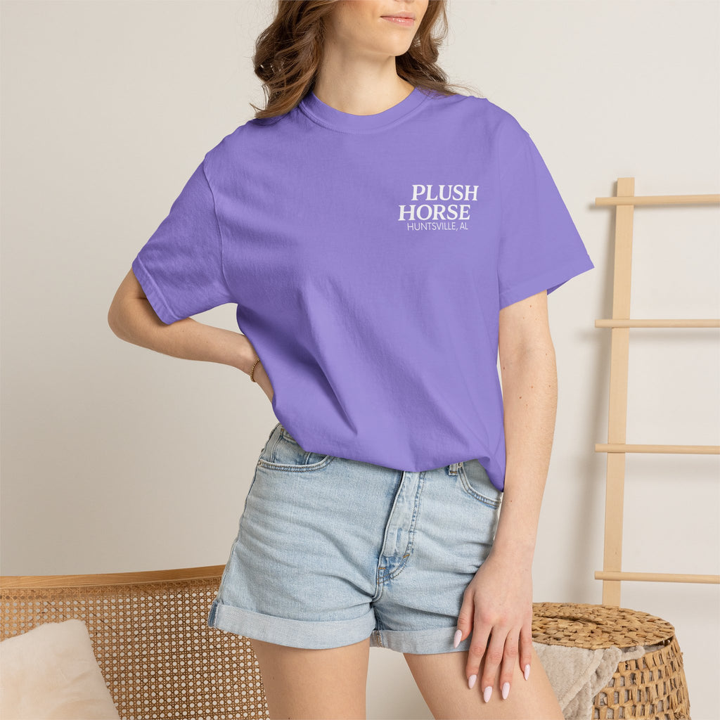 Plush Horse Bucket Logo T-Shirt — Huntsville, AL Vintage Beer Tee