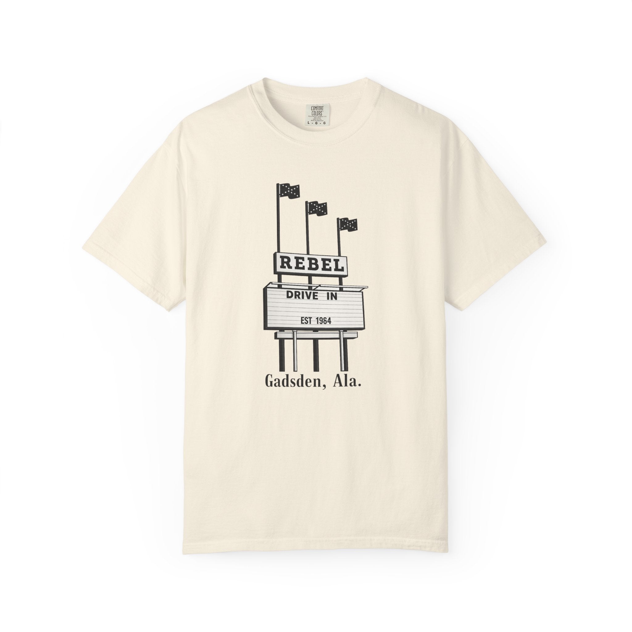 Rebel Drive-In Sign T-Shirt | Gadsden, Ala. vintage marquee design