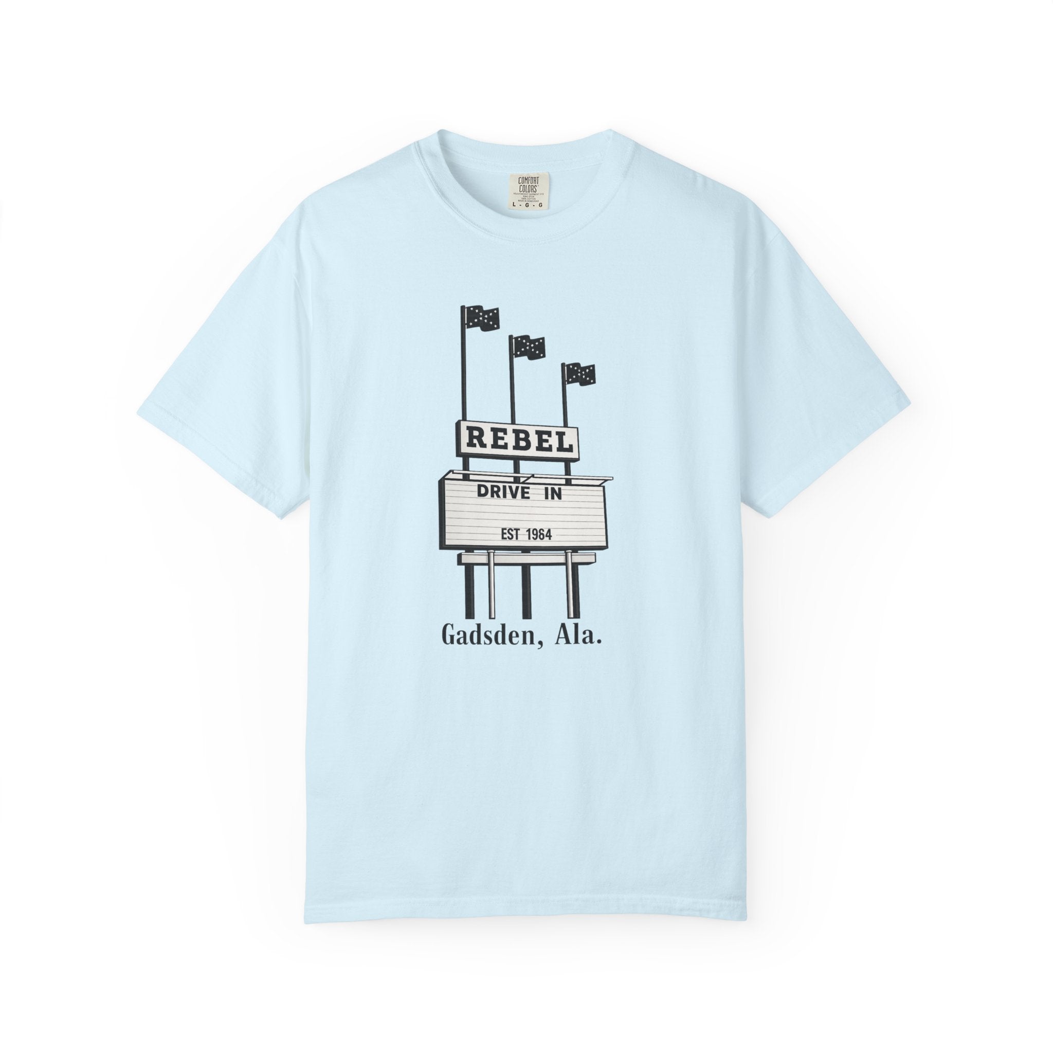 Rebel Drive-In Sign T-Shirt | Gadsden, Ala. vintage marquee design