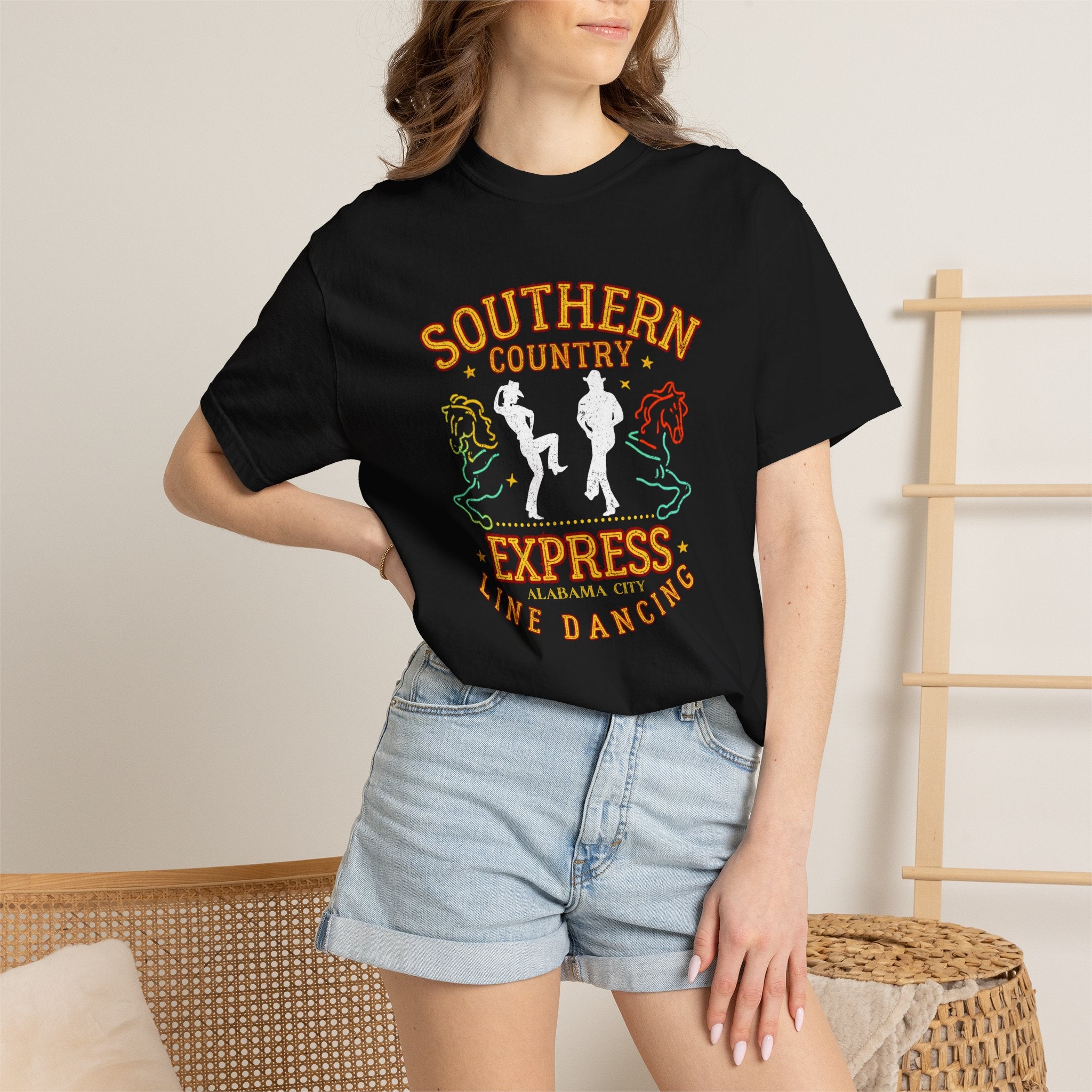 Southern Country Express Line Dancing Club — Alabama City Vintage 90s Country Tee