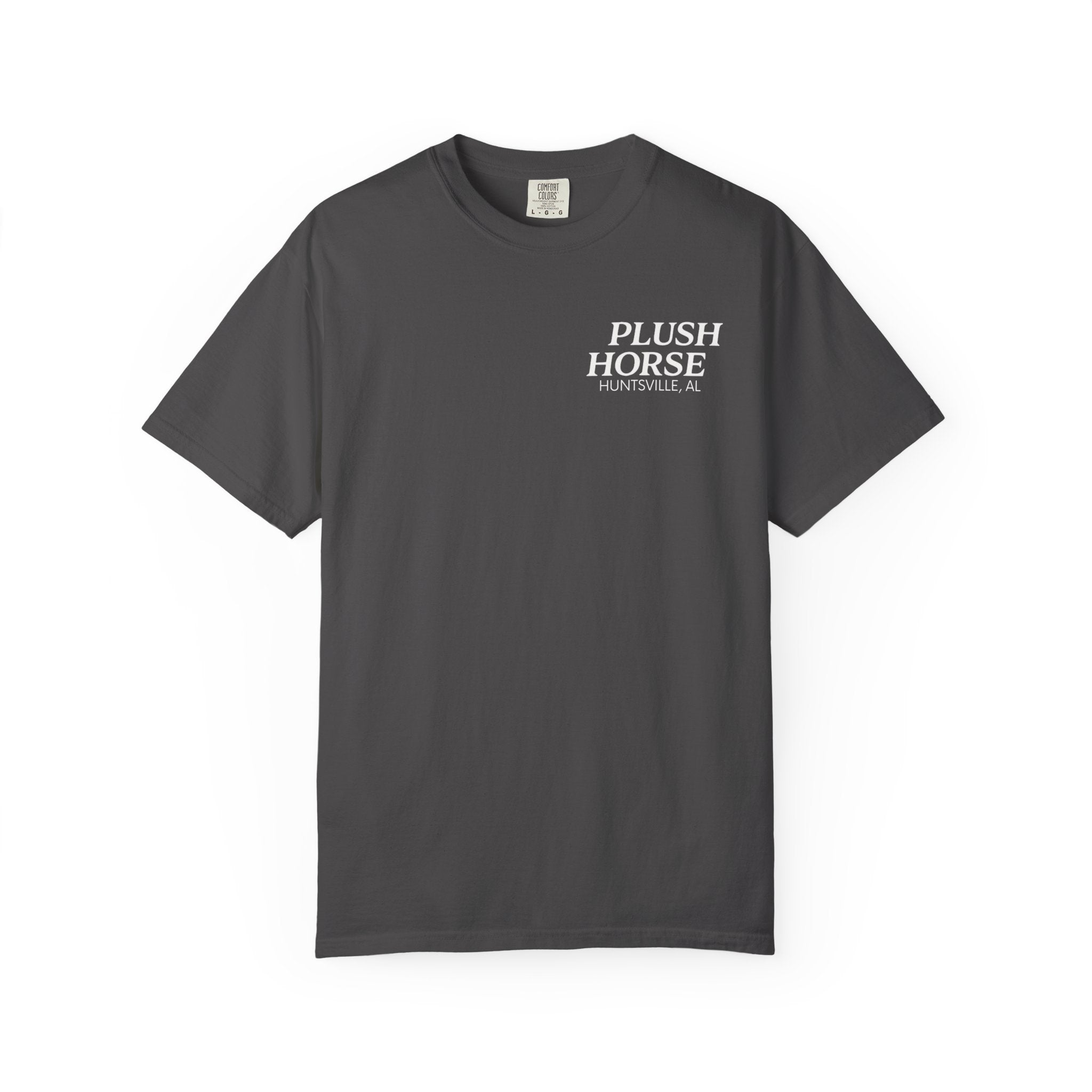 Plush Horse Bucket Logo T-Shirt — Huntsville, AL Vintage Beer Tee