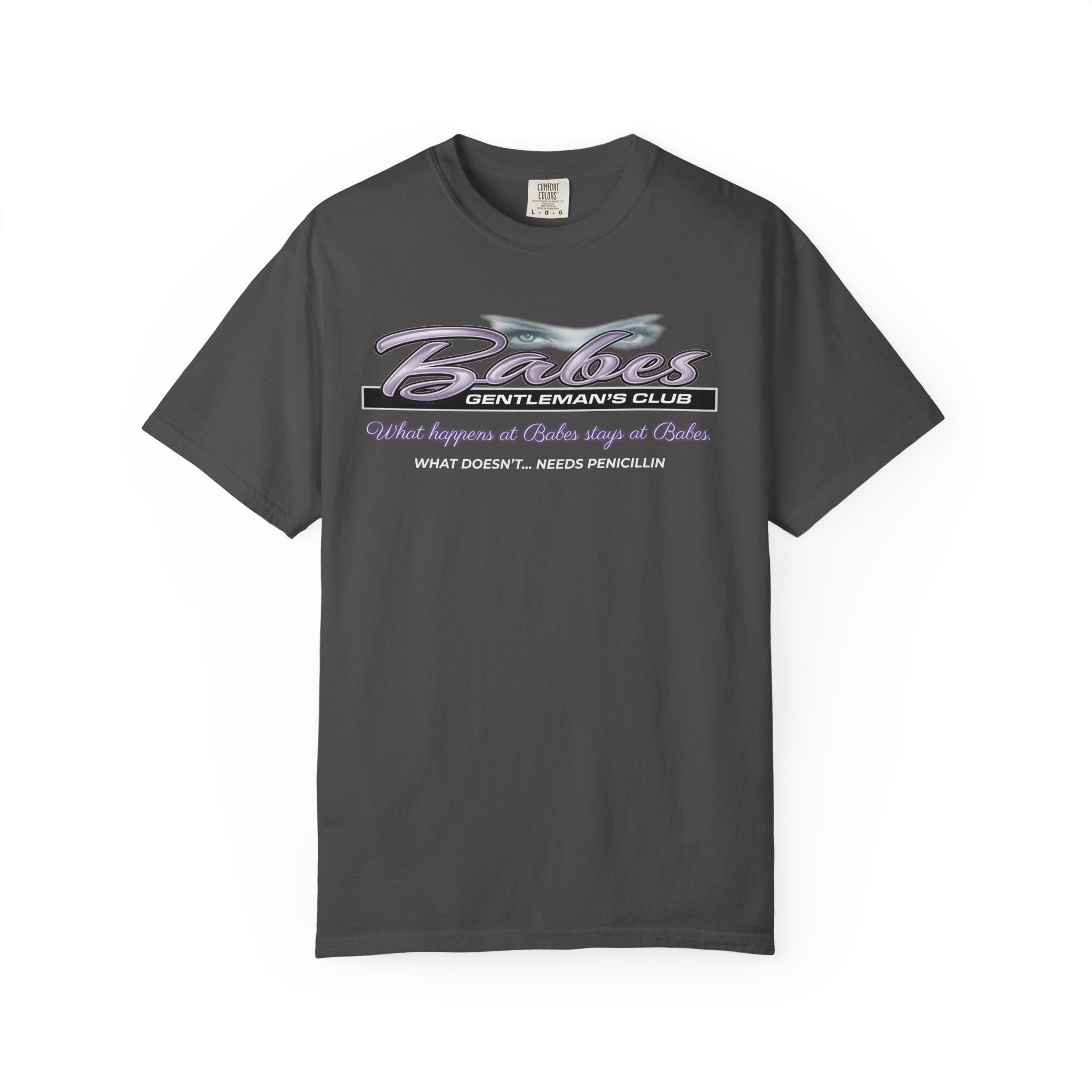 Babes Gentleman's Club T-shirt | Retro Script Logo, Club Graphic