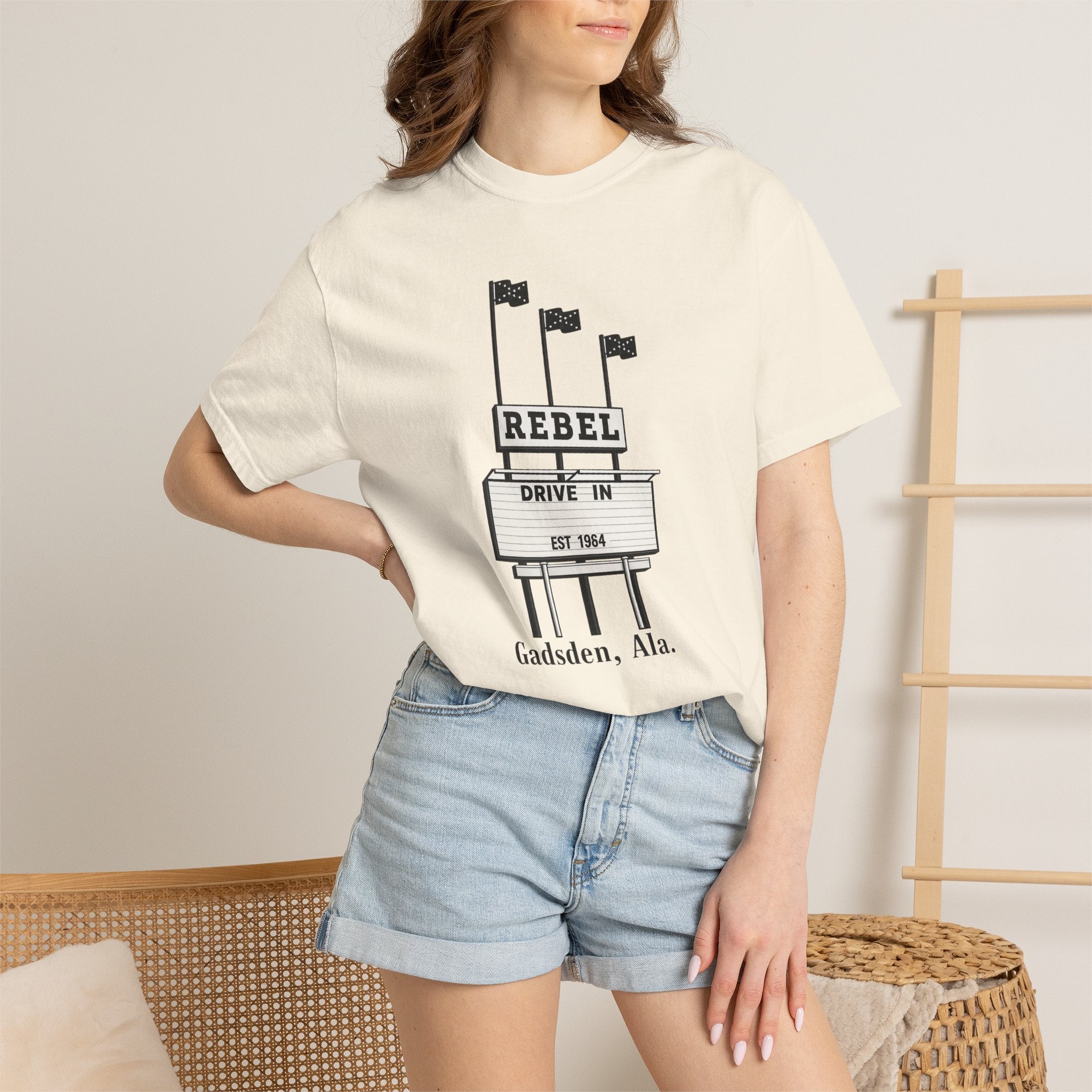 Rebel Drive-In Sign T-Shirt | Gadsden, Ala. vintage marquee design