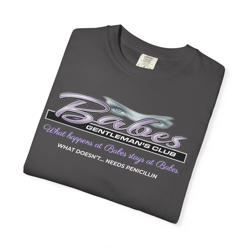 Babes Gentleman's Club T-shirt | Retro Script Logo, Club Graphic