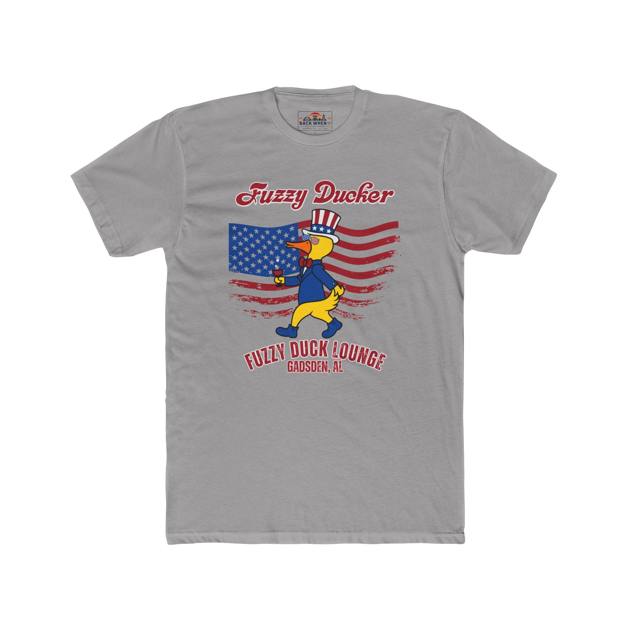 Fuzzy Ducker American Flag Tee — Fuzzy Duck Lounge, Gadsden AL
