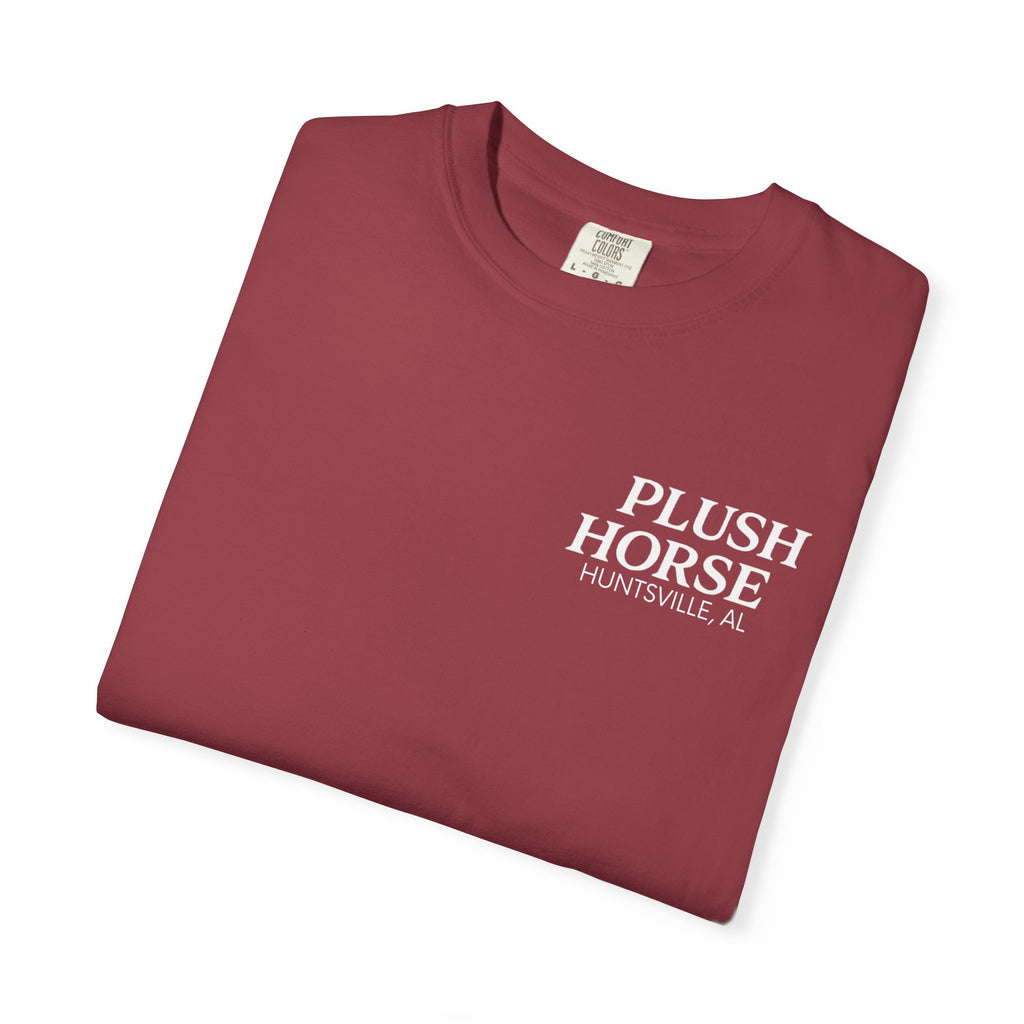 Plush Horse Bucket Logo T-Shirt — Huntsville, AL Vintage Beer Tee