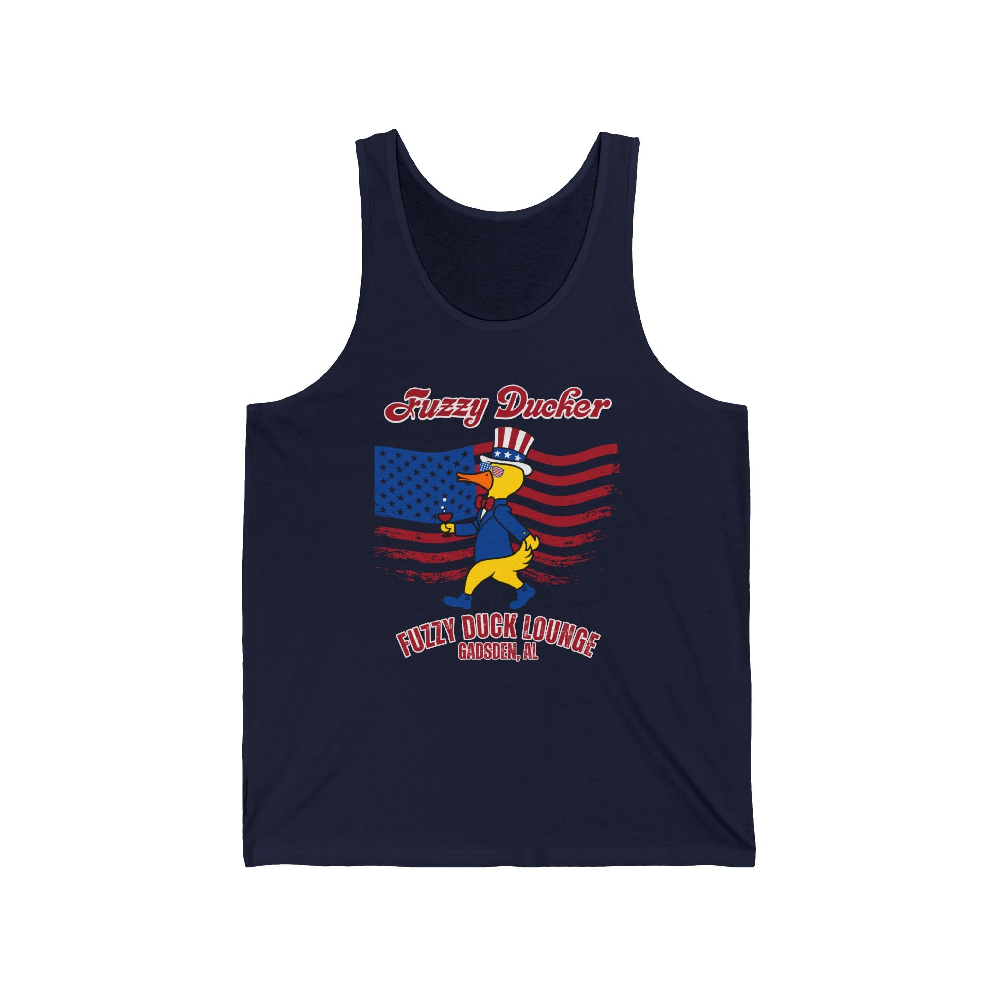 Fuzzy Ducker American Flag Tank — Tank Top