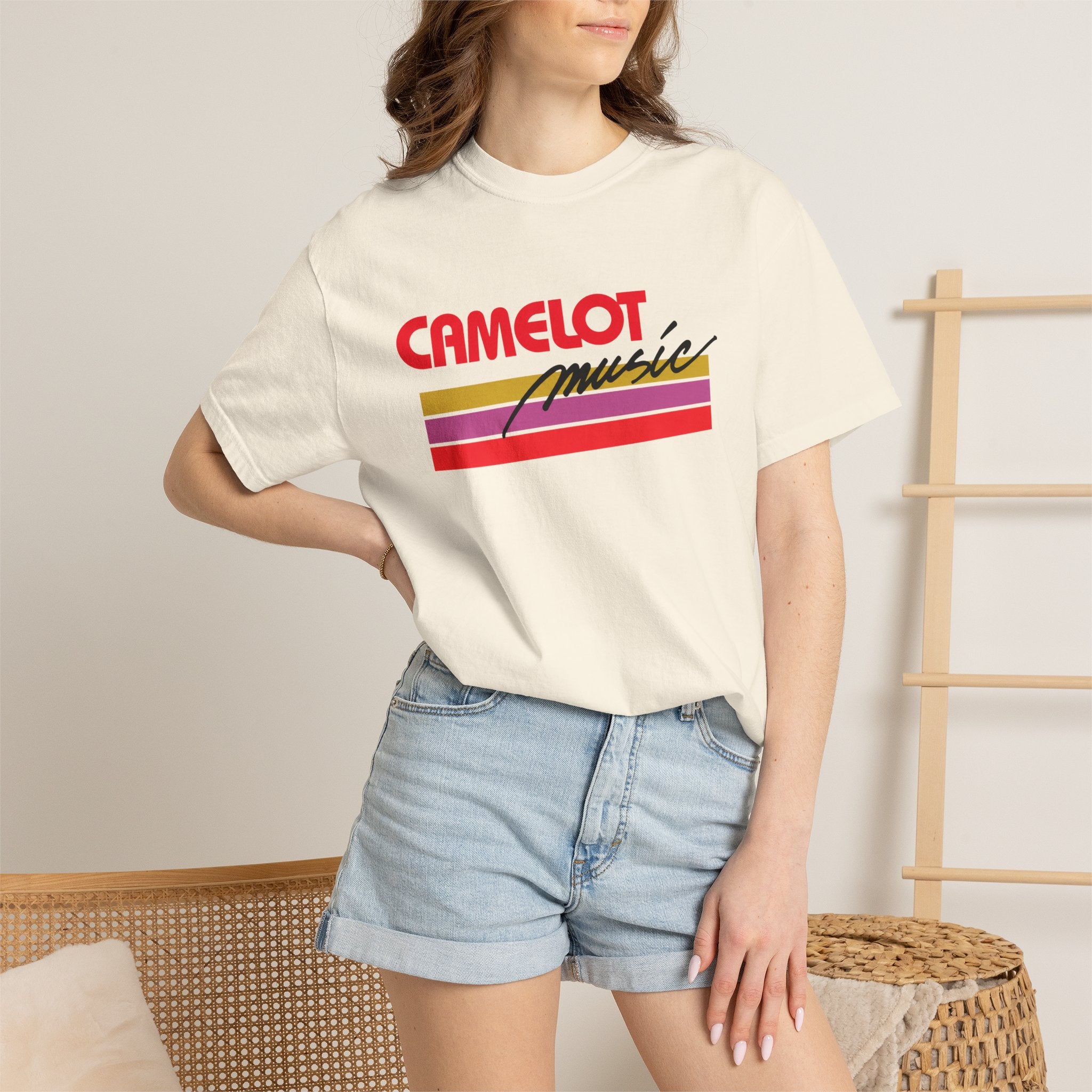 Camelot Music Retro Logo T-Shirt | 80s Mall Music Store Nostalgia Tee